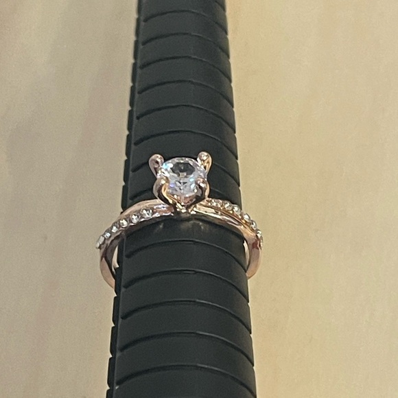 Princess Cut Faux Rose Gold Diamond Wedding Ring Promise Ring Engagement Ring - Picture 6 of 8